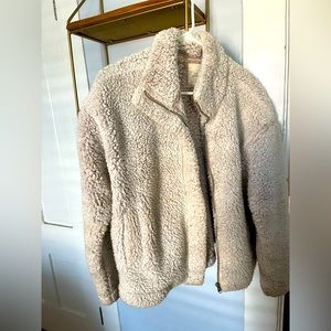 Cream Oversized Teddy Coat
